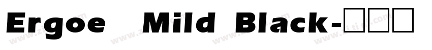 Ergoe  Mild Black字体转换